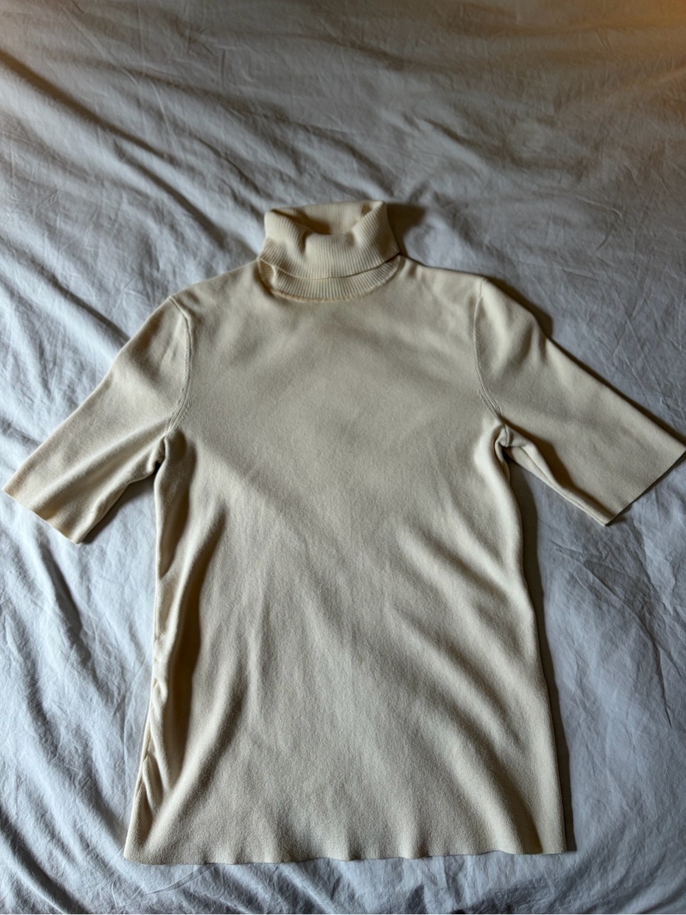 Cream Anne Klein Turtleneck Sweater